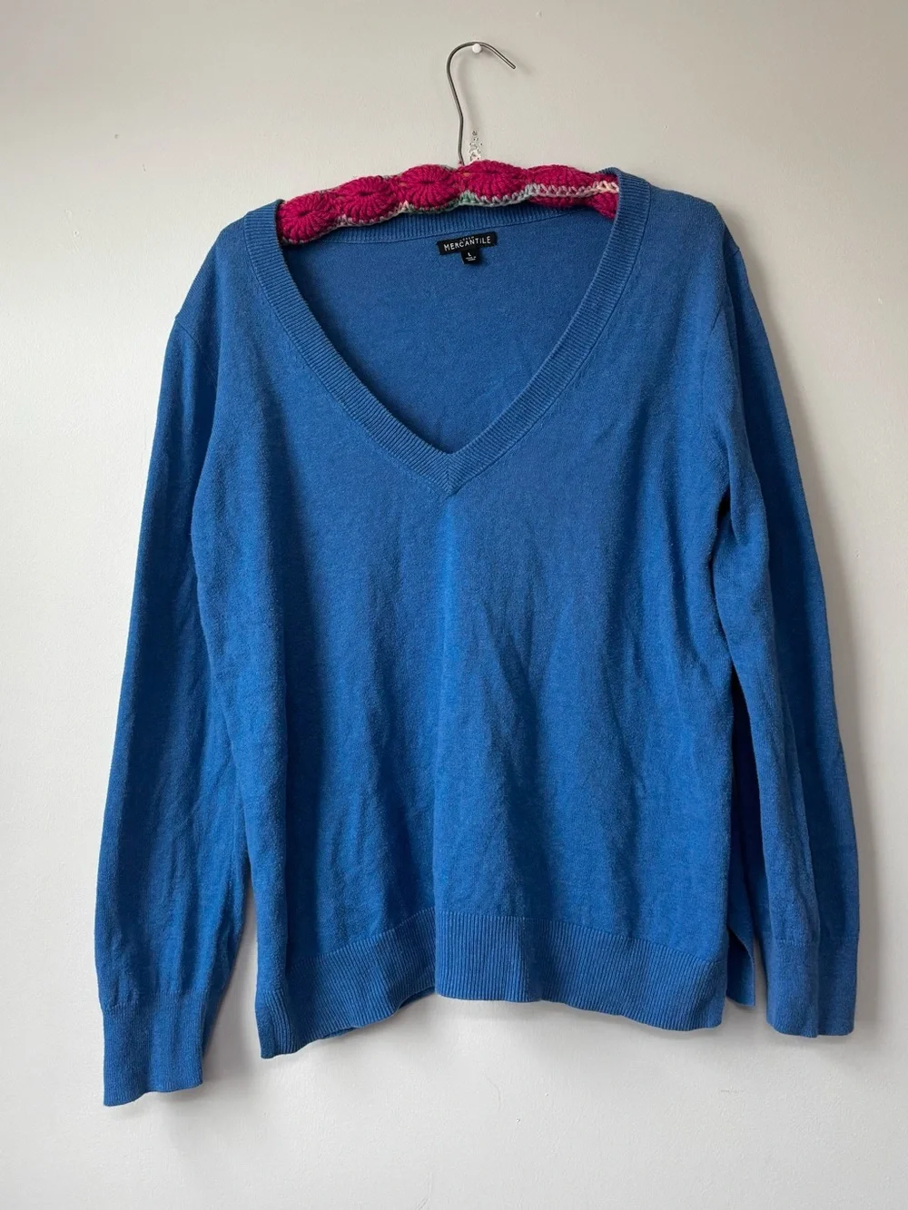 J.Crew Blue V-Neck Sweater
